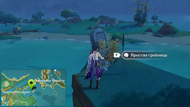 Удар протобога из простой гробницы в районе ущелья Мусодзин