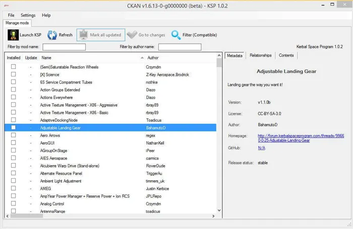 Comprehensive Kerbal Archive Network (CKAN)