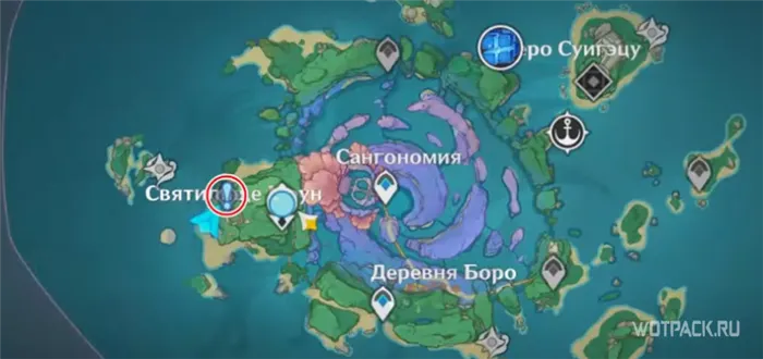 Жрица Цуюко Лунная бездна Genshin Impact