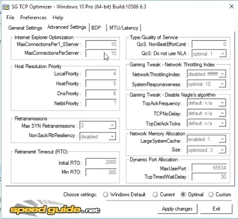 tcp-optimizer-optimal