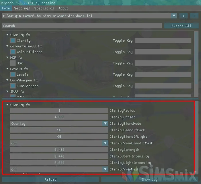 ReShade Улучшение графики в The Sims 4