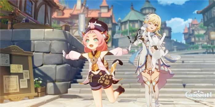 Genshin Impact - Встреча с Дионой - Концовка 3 (Кошка возвращается домой)